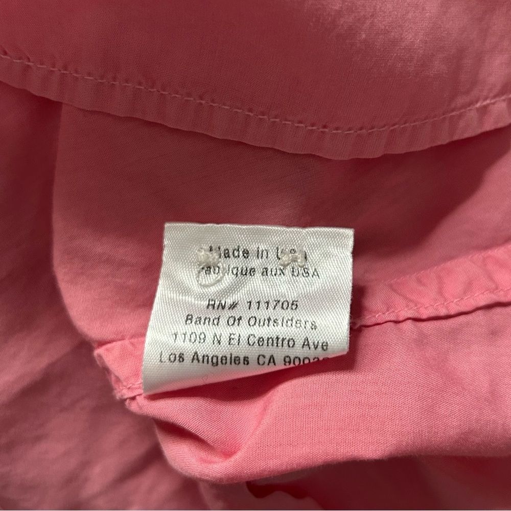 Boy. Band of Outsiders Cotton Pink Button Down Boxy Shirt Size Large - Picture 9 of 9